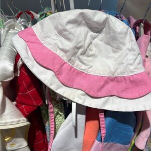 The Beaufort Bonnet Company Pink and White Sun Hat